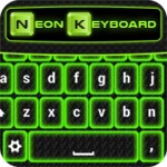 green neon keyboard themes android application logo